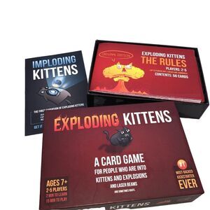 Exploding Kittens Card Game Original Edition  Ages 7+ Family Fun New Open Box